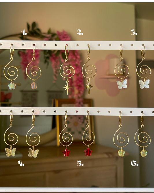 swirly girly earrings 𖦹