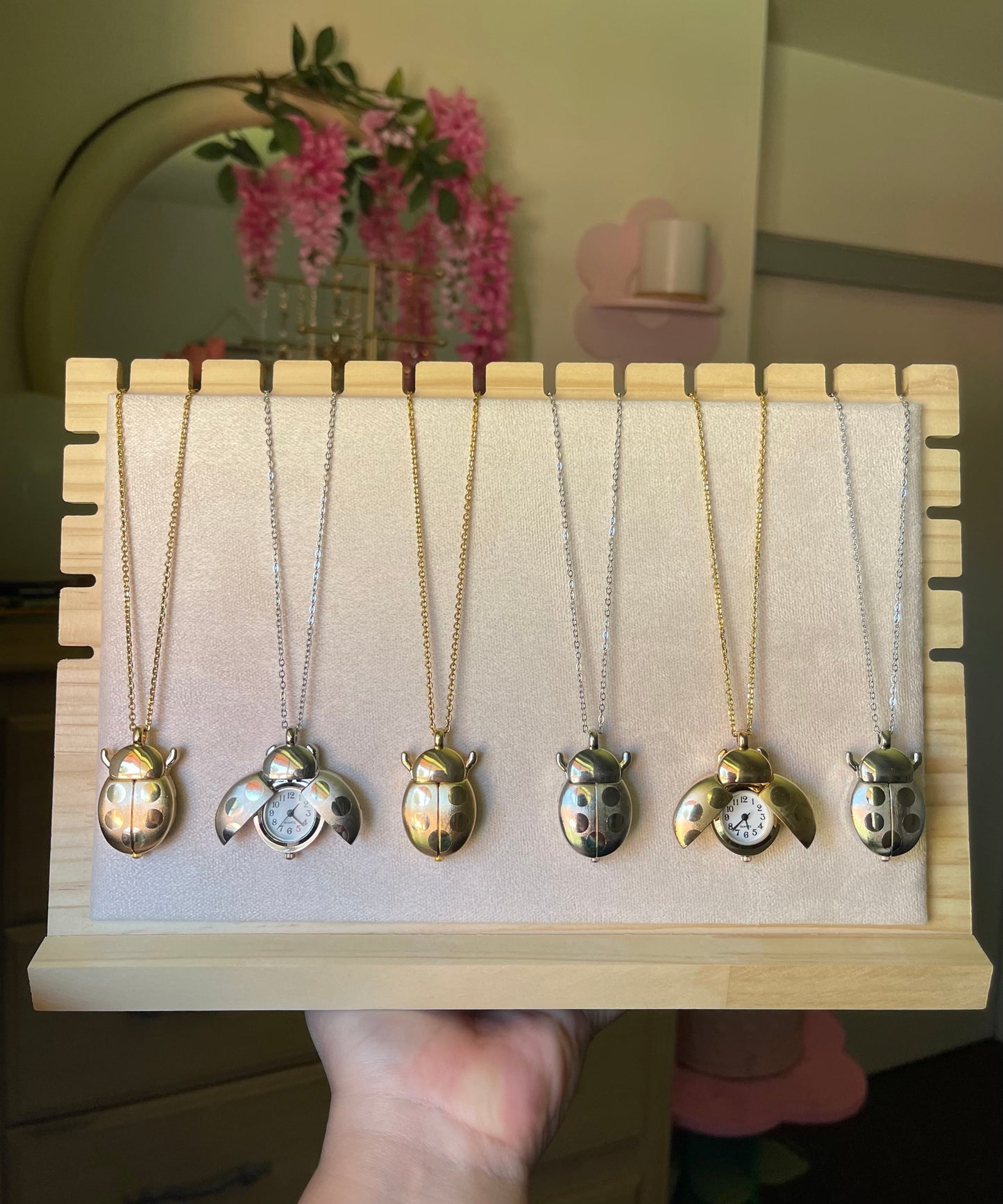 Ladybug Watch Necklace
